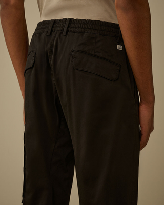 C.P. Company Stretch Sateen Regular Cargo Pants Black 20CMPA135A005694G
