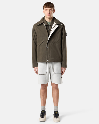 Stone Island 4100080 TELA RESINATA Jacket Military Green