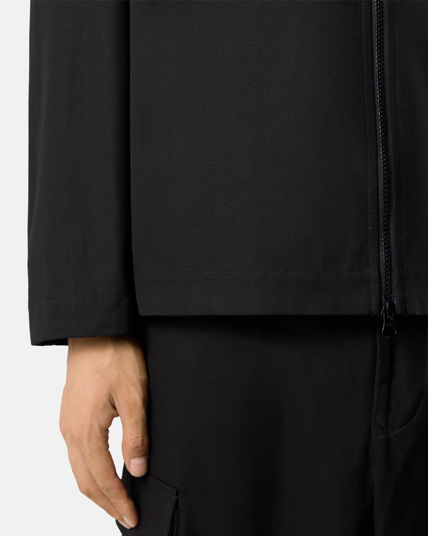 Stone Island 1200010 PANAMA COTTON Overshirt Black