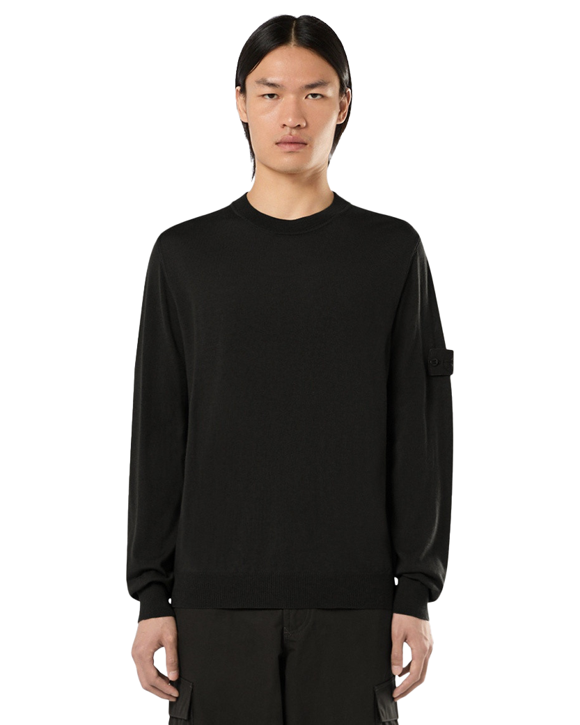Stone Island 566FC LIGHT PURE RWS WOOL GHOST Sweater Black