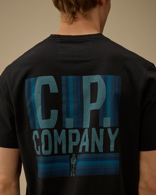 C.P. Company 30/1 Jersey Short Sleeve British Sailor T-Shirt Total Eclipse Blue 20CMTS174A110579W