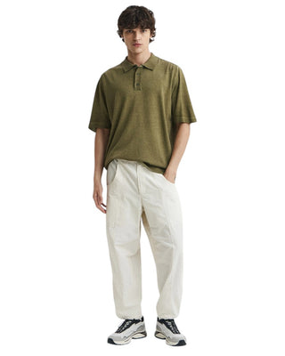 C.P. Company Cotton Crepe Double Dyed Polo Dried Herb Green 20CMKN204A110646S