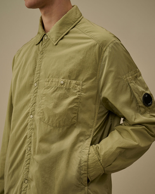 C.P. Company Chrome-R Padded Lens Overshirt Moss Grey Green 20CMOS056A005904G