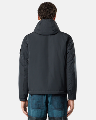 Stone Island 4100047 MICRO TWILL Padded Hooded Jacket Black