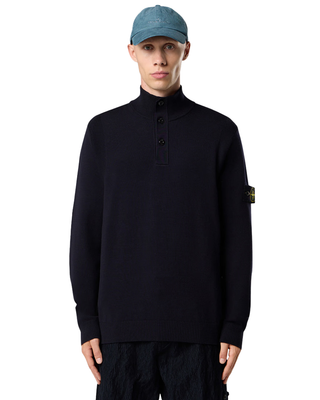Stone Island 5100002 STRETCH RWS WOOL Sweater Navy Blue