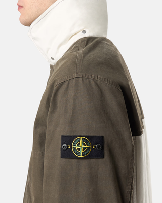 Stone Island 4100080 TELA RESINATA Jacket Military Green