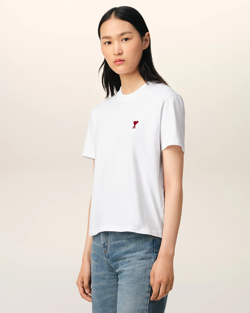 Ami Paris Cotton Ami de Coeur T-Shirt White