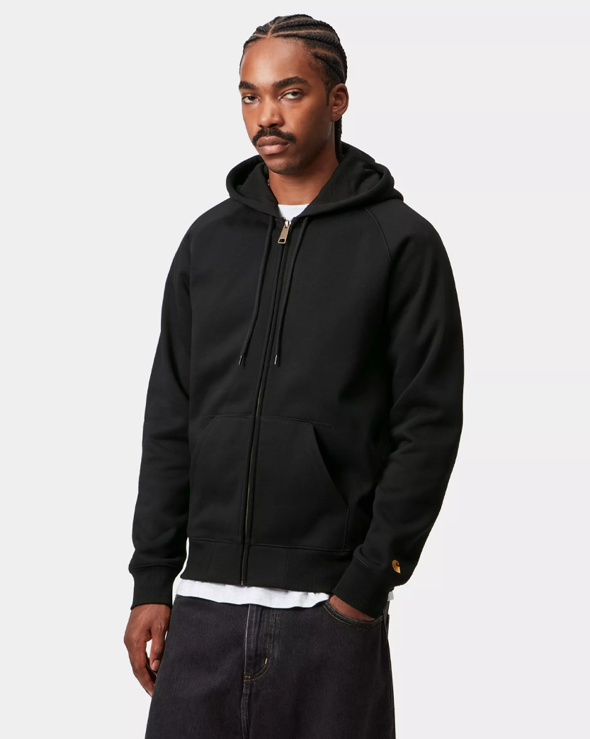 Carhartt WIP Chase Zip Hoodie Black