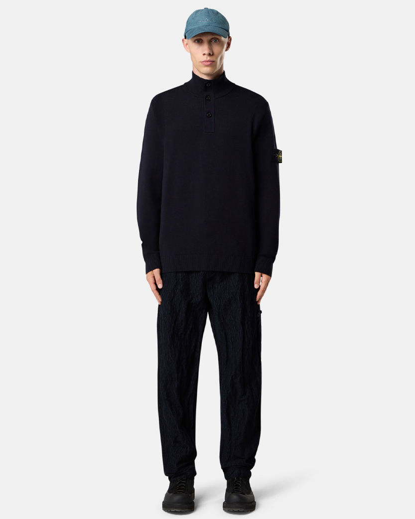 Stone Island 5100002 STRETCH RWS WOOL Sweater Navy Blue