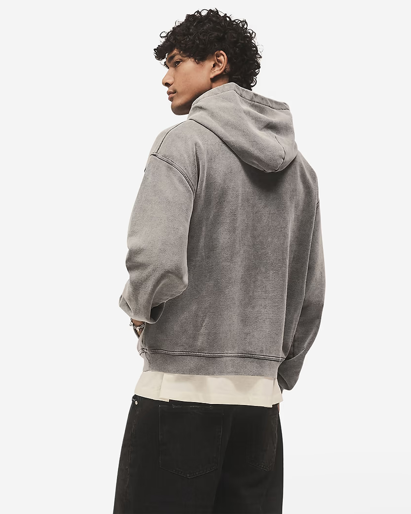 Represent Script Logo Zip Hoodie Vintage Grey MLM100025-47