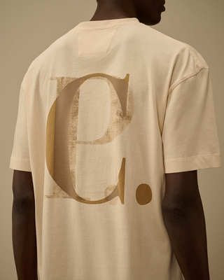C.P. Company 30/1 Jersey Short Sleeve Logo T-Shirt Frozen Dew White 20CMTS087A005100W