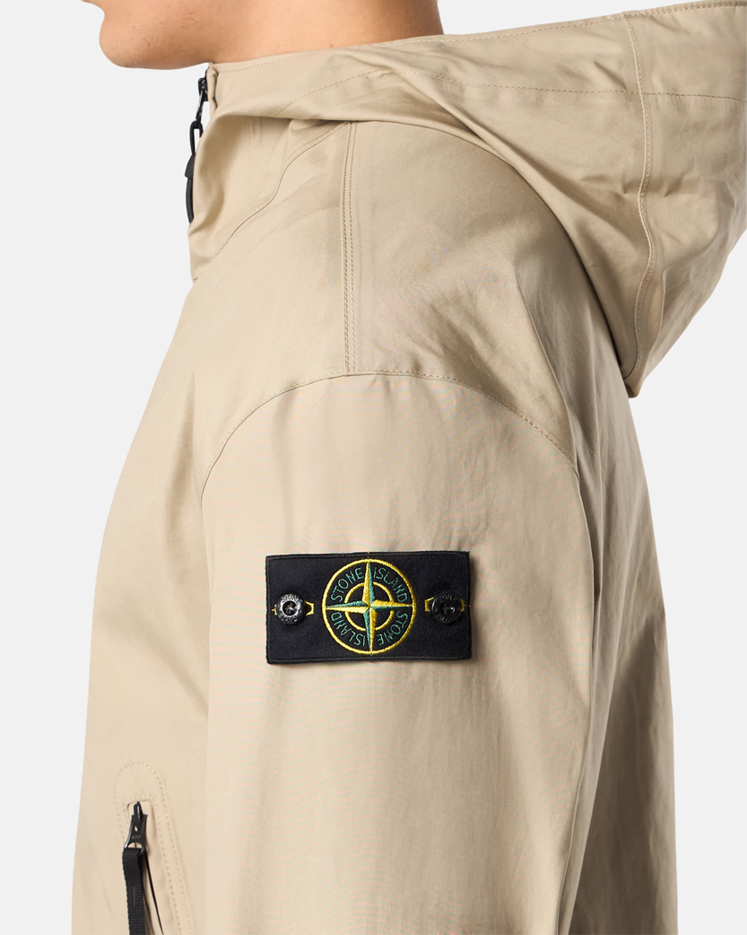 Stone Island 4100079 SUPIMA Cotton Canvas Hooded Jacket Beige