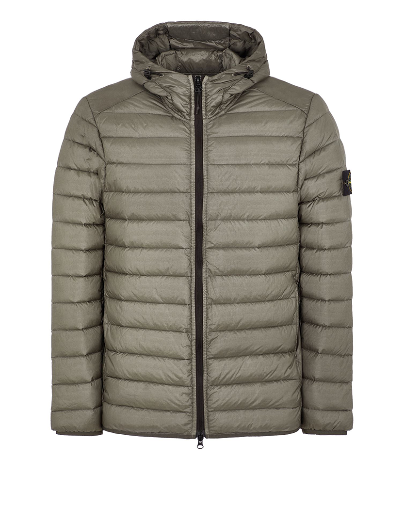 Stone Island 40124 Loom Woven Chambers R-Nylon Down Musk Geen