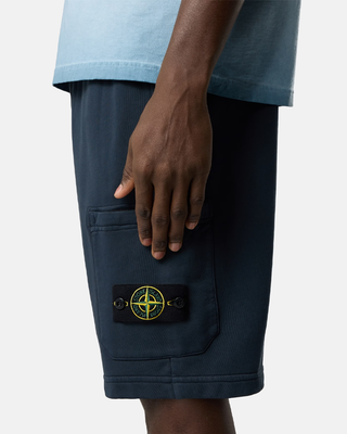 Stone Island 6200011 ORGANIC COTTON FLEECE Shorts Navy Blue