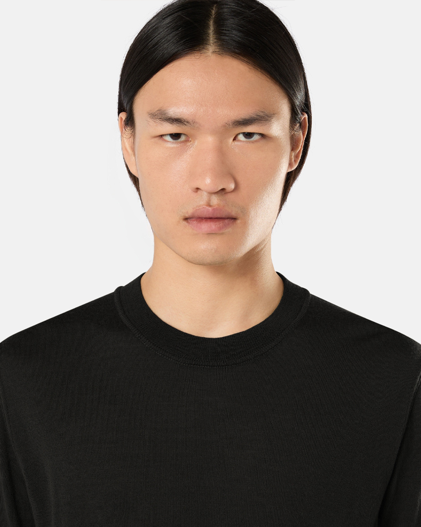 Stone Island 566FC LIGHT PURE RWS WOOL GHOST Sweater Black