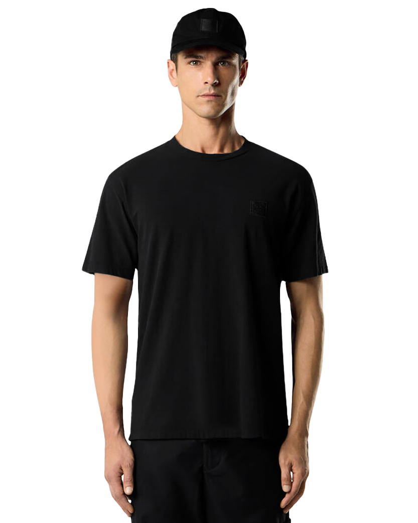Stone Island 2100034 Organic Cotton Jersey Compass Patch T-Shirt Black