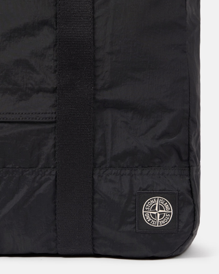 Stone Island 9200012 COATED NYLON METAL IN ECONYL® Tote Bag Black