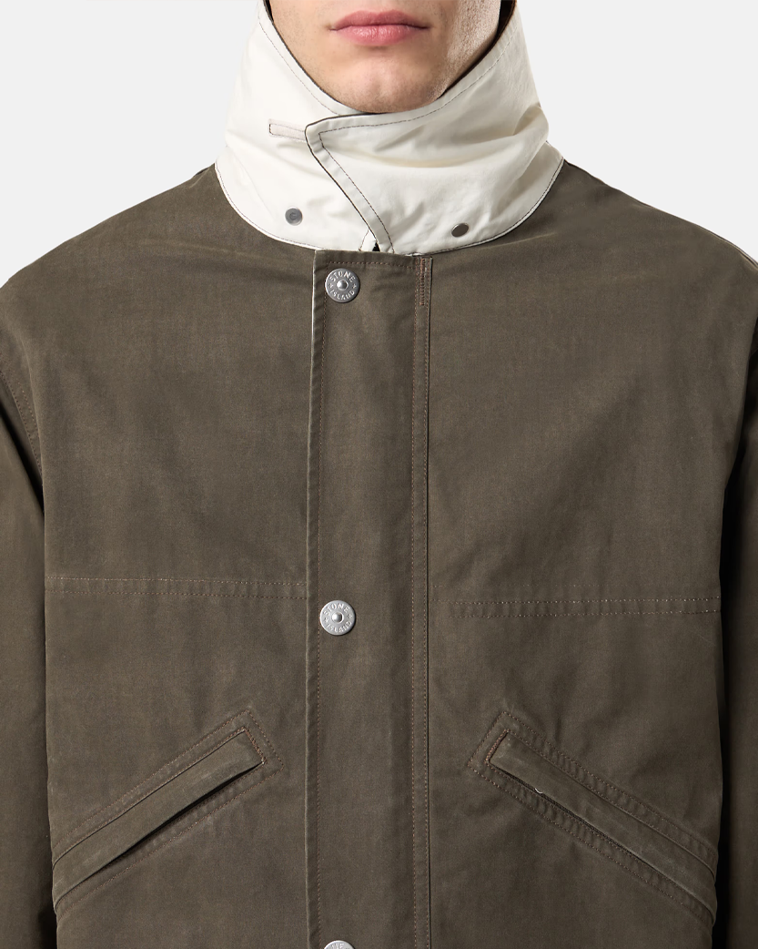 Stone Island 4100080 TELA RESINATA Jacket Military Green