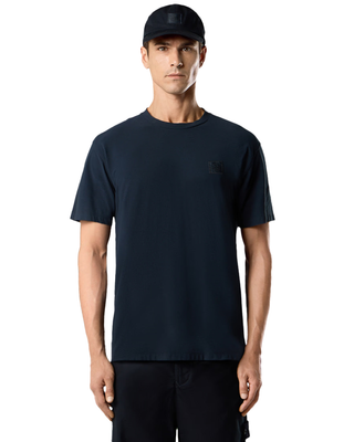 Stone Island 2100034 Organic Cotton Jersey Compass Patch T-Shirt Navy Blue