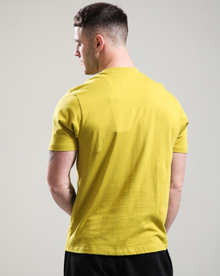 C.P. Company Jersey 30/1 Short Sleeve Logo Label T-Shirt Antique Moss Yellow 20CMTS723A005100W