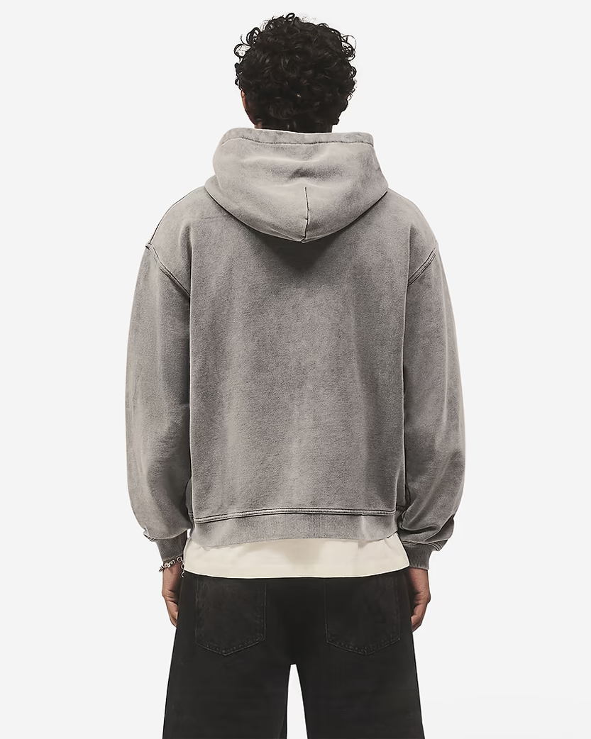 Represent Script Logo Zip Hoodie Vintage Grey MLM100025-47