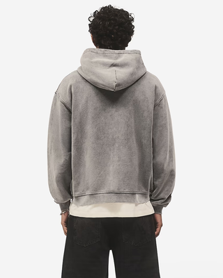 Represent Script Logo Zip Hoodie Vintage Grey MLM100025-47
