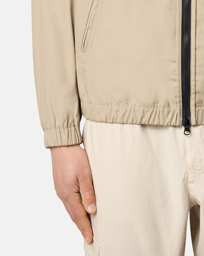 Stone Island 4100079 SUPIMA Cotton Canvas Hooded Jacket Beige