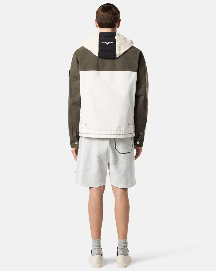 Stone Island 4100080 TELA RESINATA Jacket Military Green