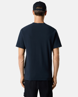 Stone Island 2100034 Organic Cotton Jersey Compass Patch T-Shirt Navy Blue