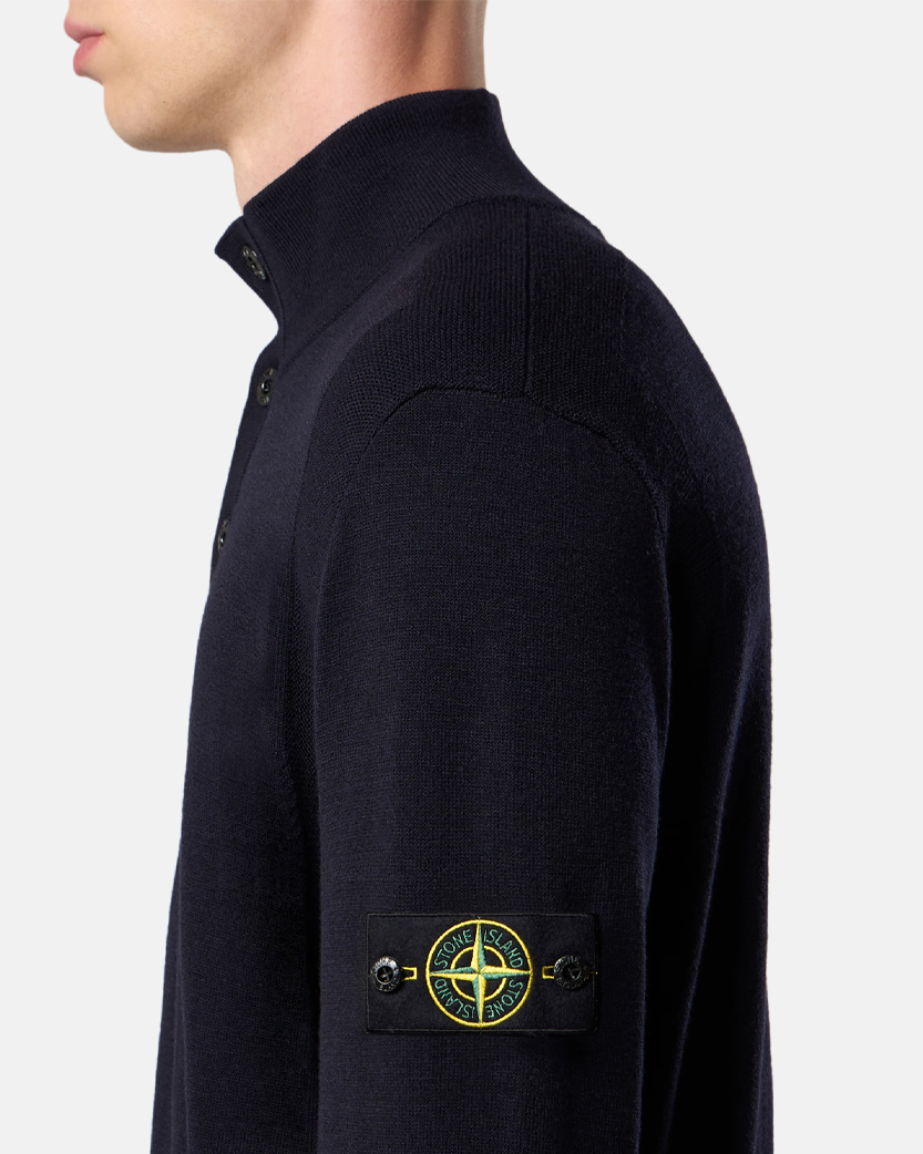 Stone Island 5100002 STRETCH RWS WOOL Sweater Navy Blue