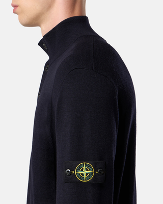 Stone Island 5100002 STRETCH RWS WOOL Sweater Navy Blue
