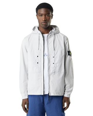 Stone Island 4100091 SUPIMA Cotton Twill Stretch-TC Jacket Sky Blue