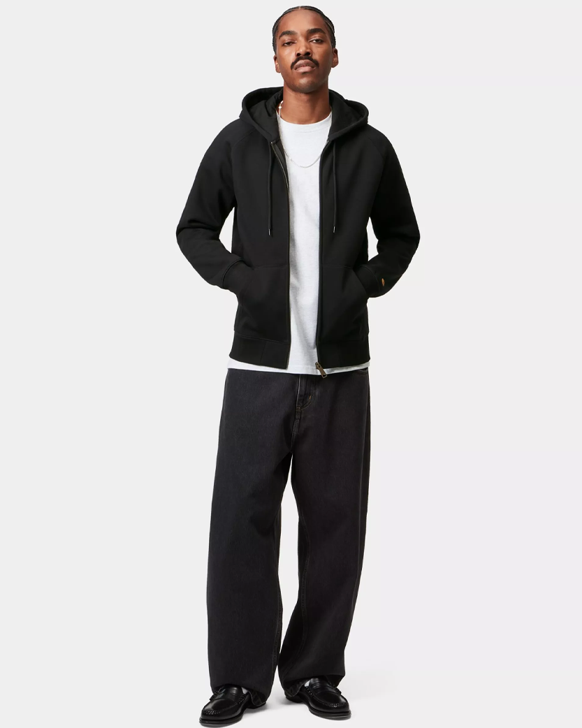 Carhartt WIP Chase Zip Hoodie Black