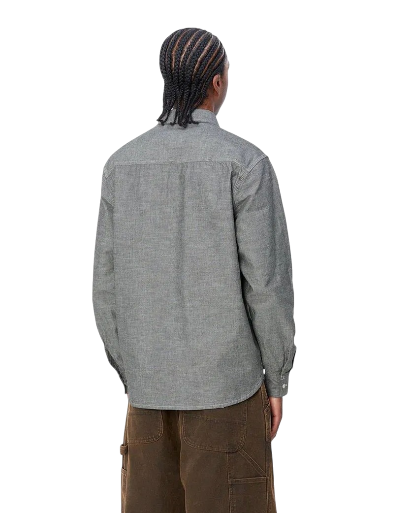 Carhartt WIP Ls Clink Heart Shirt Bleach Rinsed Grey
