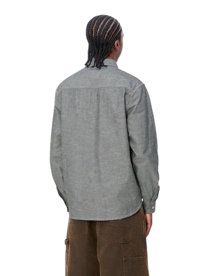 Carhartt WIP Ls Clink Heart Shirt Bleach Rinsed Grey