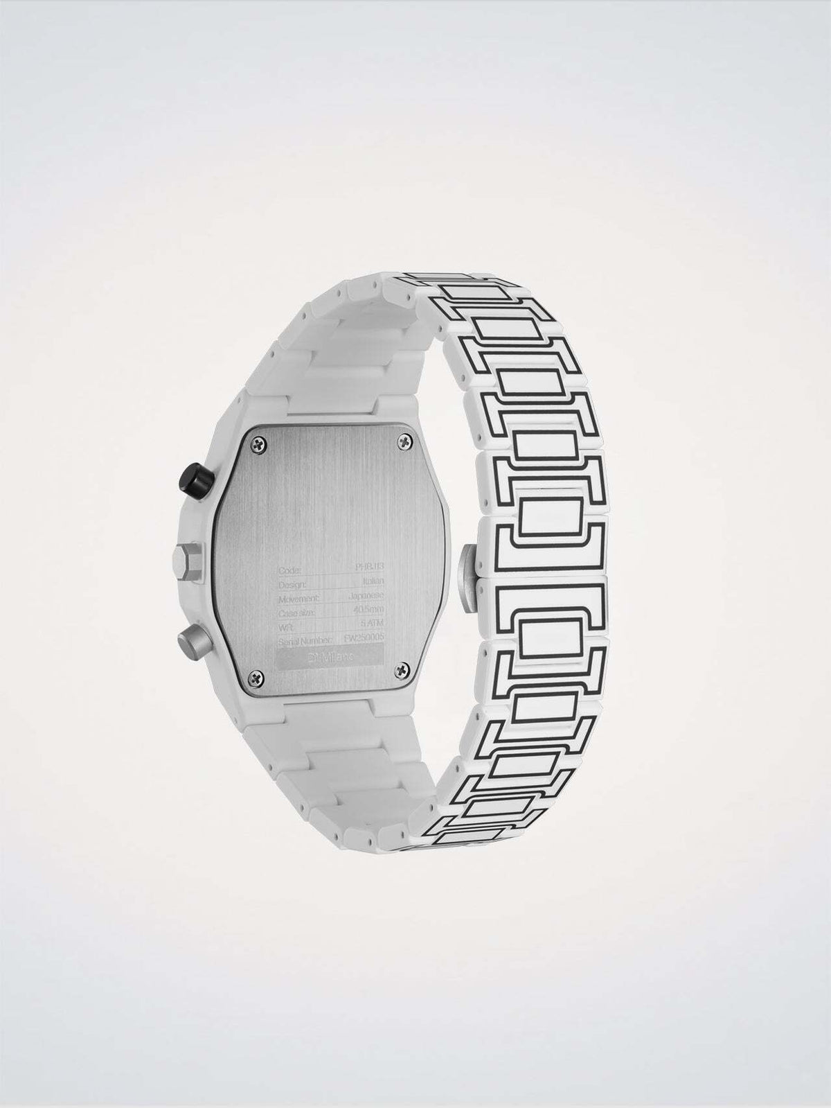 D1 Milano Polychrono Bracelet 40.5 mm White Sketch PHBJ13