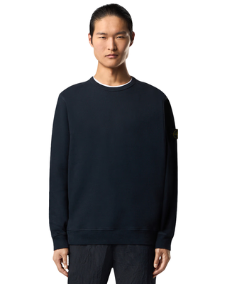 Stone Island 6100028 BRUSHED ORGANIC COTTON FLEECE Sweatshirt Navy Blue