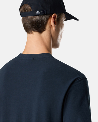 Stone Island 2100034 Organic Cotton Jersey Compass Patch T-Shirt Navy Blue