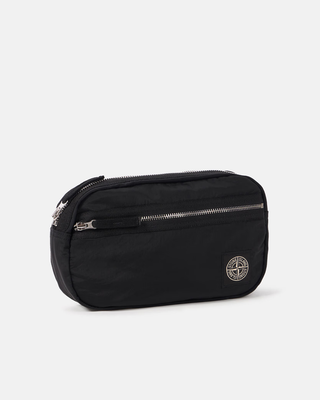 Stone Island 9200016 COATED NYLON METAL IN ECONYL® Belt Bag Black