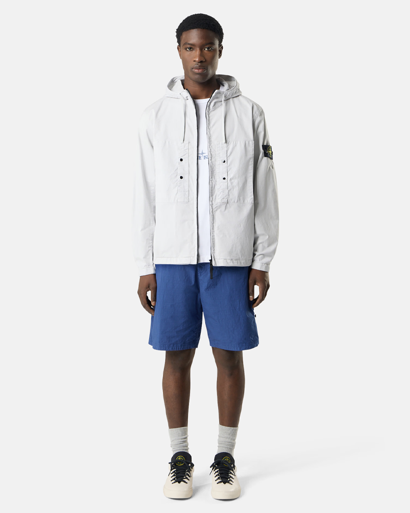 Stone Island 4100091 SUPIMA Cotton Twill Stretch-TC Jacket Sky Blue
