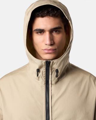 Stone Island 4100079 SUPIMA Cotton Canvas Hooded Jacket Beige