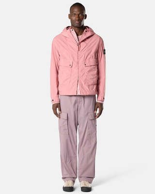 Stone Island 4100052 LIGHT COMPACT TOUCH POLY-TC Hooded Jacket Oleander