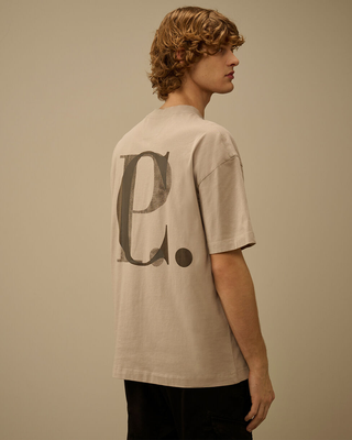 C.P. Company 30/1 Jersey Short Sleeve Logo T-Shirt Dove Grey 20CMTS087A005100W