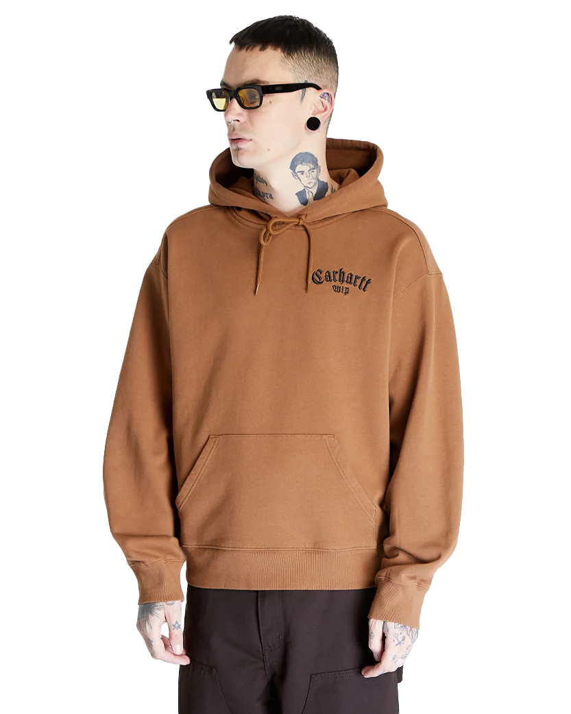 Carhartt WIP Onyx Script Hoodie Hamilton Brown