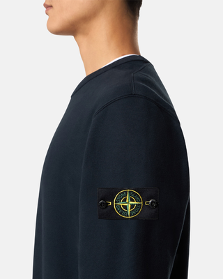 Stone Island 6100028 BRUSHED ORGANIC COTTON FLEECE Sweatshirt Navy Blue