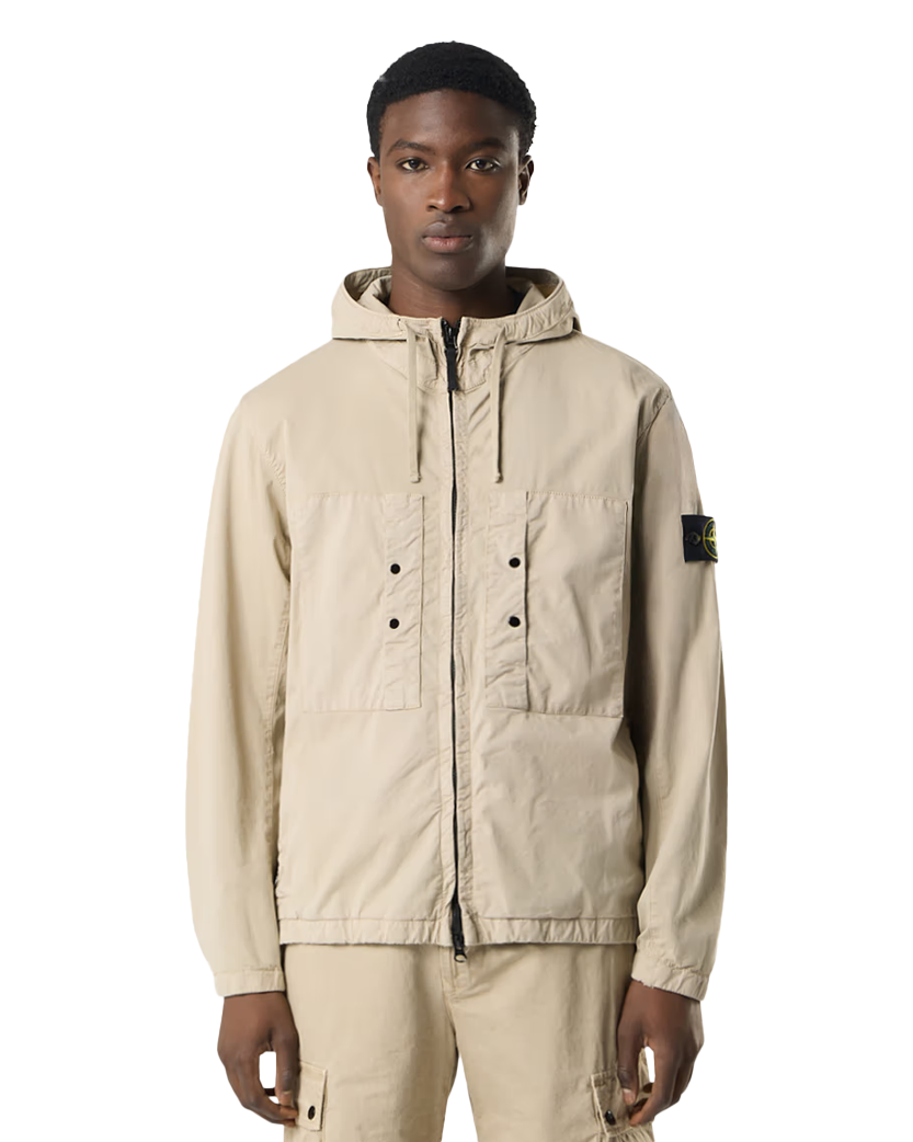 Stone Island 4100091 SUPIMA Cotton Twill Stretch-TC Jacket Beige