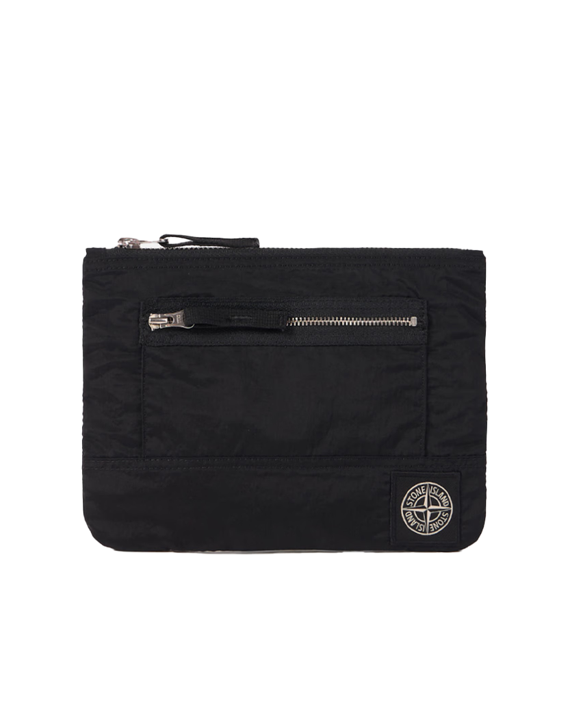 Stone Island 9500004 COATED NYLON METAL IN ECONYL® Pouch Black