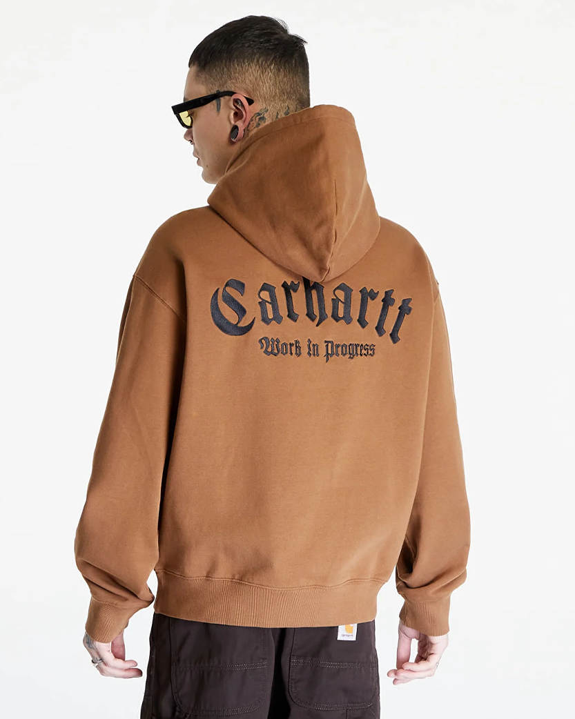 Carhartt WIP Onyx Script Hoodie Hamilton Brown