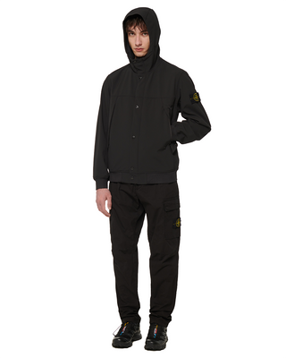 Stone Island 40227 Light Soft Shell-R Jacket Black