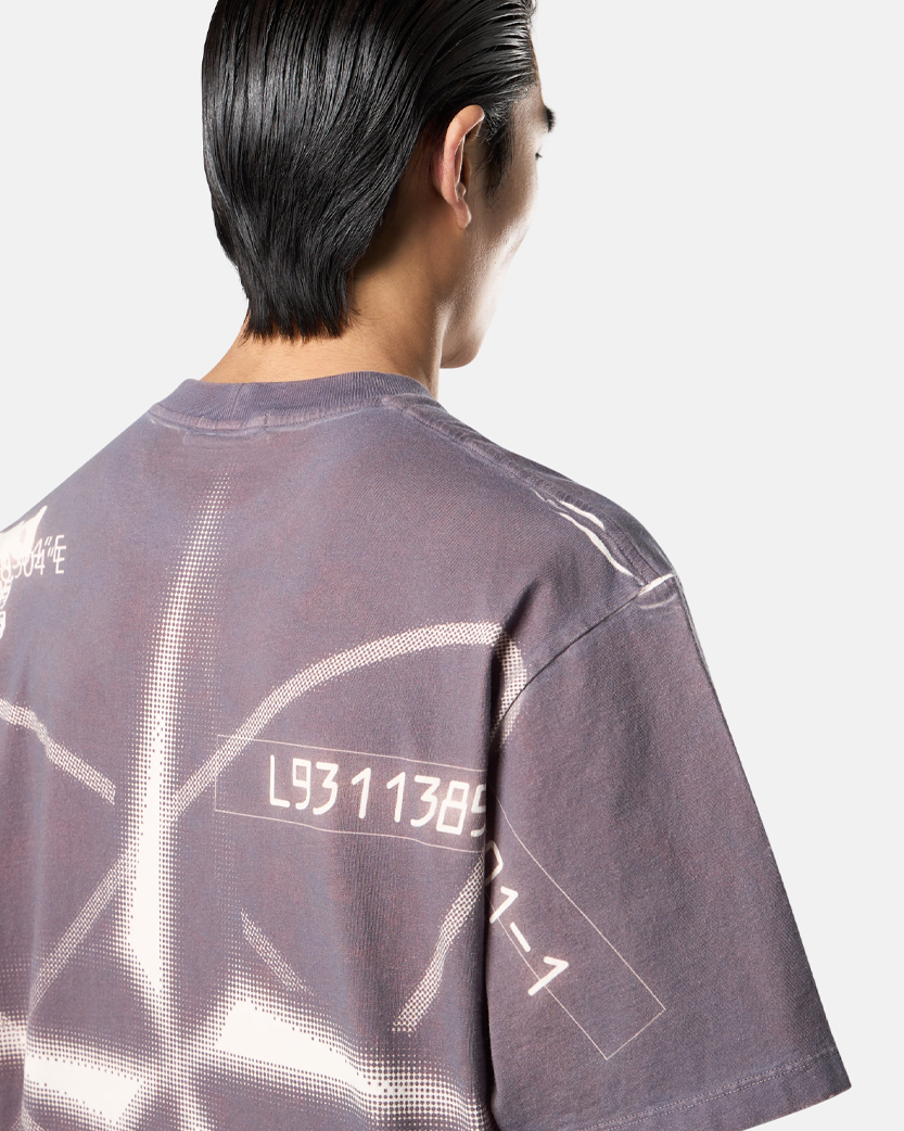 Stone Island 2100016 Combed Organic Coton Jersey T-shirt 'Y2K Compass' Print Blue